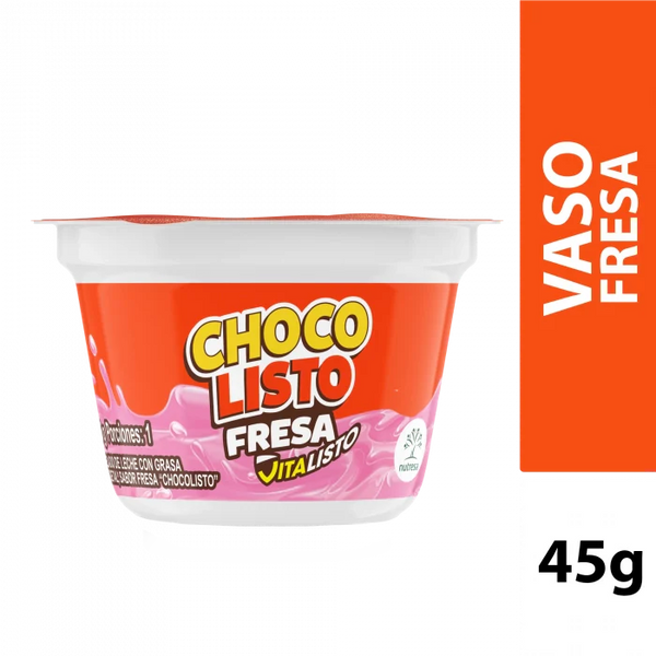 Vaso Chocolisto Fresa 45 Gr