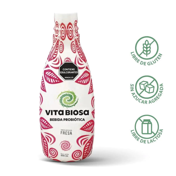 Bebida Probiotica Vita Biosa Fresa 500 Ml