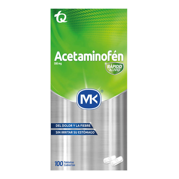 Acetaminofen 500 Mg (Mk) Caja X 100 Tab