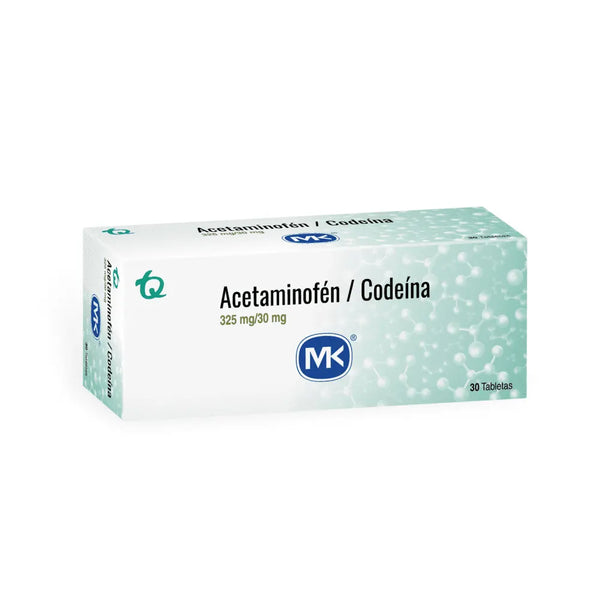 Acetaminofen + Codeina 325/30 Mg (Mk) Caja X 30 Tab