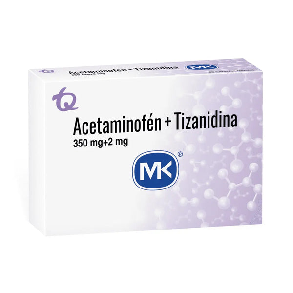 Acetaminofen + Tizanidina (Mk) 350 Mg + 2 Mg Caja X 20 Cap