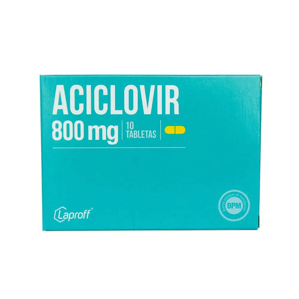 Aciclovir 800 Mg Tabletas Caja X 10 Tabl Lila Caja X 10 Tab (Aciclovir)
