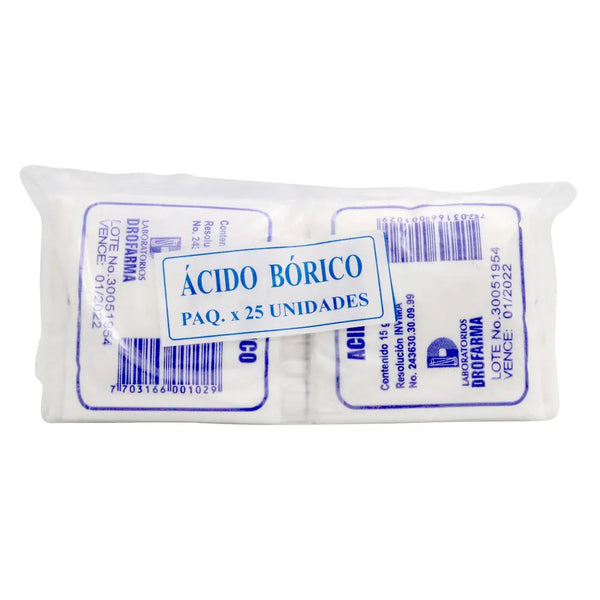 Acido Borico 15 Gr 25 Sbs Drofarma