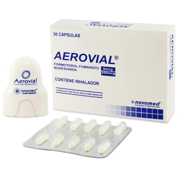 Aerovial 200 Mcg - 6 Mcg Con Inhalador Caja X 30 Cap (Budesonida - Formoterol)