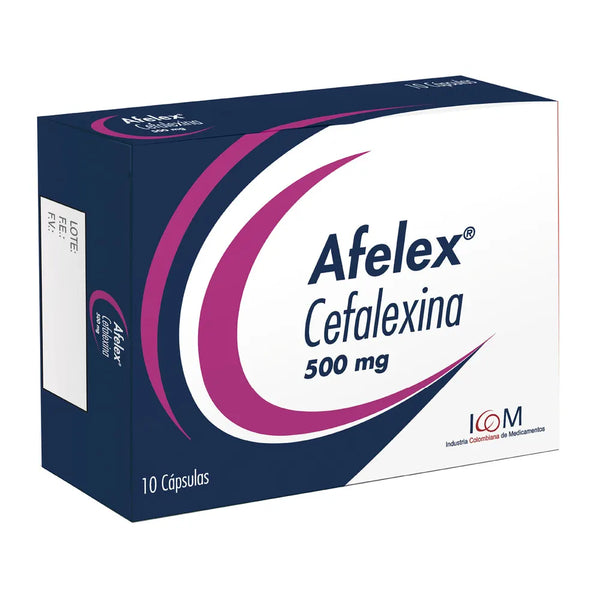 Afelex 500 Mg 10 Capsulas Icom (Cefalexina)