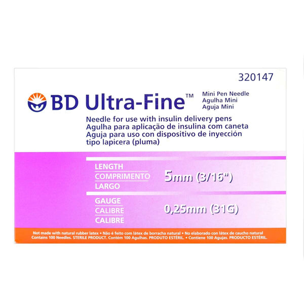 Aguja Para Pen B-D 31 G X 5 Mm X 100 Uni