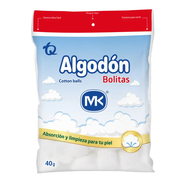 Algodon Bolitas Mk Bolsa X 40 Gr