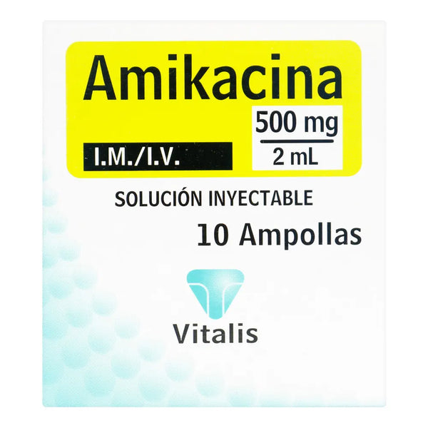 Amikacina 500 Mg/2 Ml 10 Ampollas Vt (Amikacina)