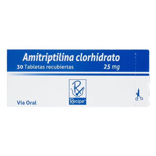 Amitriptilina 25 Mg 30 Tabletas (Amitriptilina)