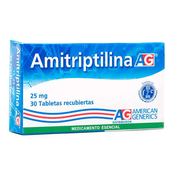 Amitriptilina 25 Mg (Ag) Caja X 30 Tab (Amitriptilina)