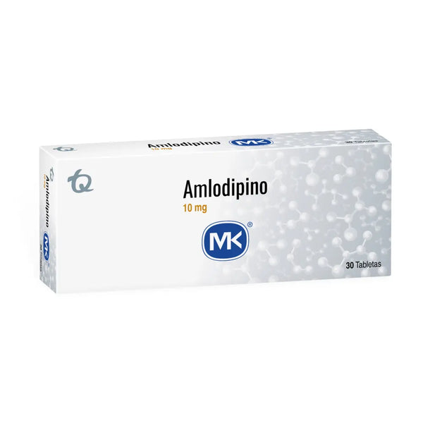 Amlodipino 10 Mg (Mk) Caja X 30 Tab (Amlodipino)