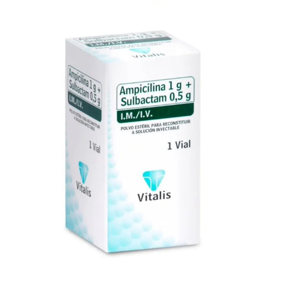 Ampicilina 1 Gr + Sulbactam 0.5 Gr I.M/I.V. (Vitalis) Ampolla X 1 Vial (Ampicilina - Sulbactam)