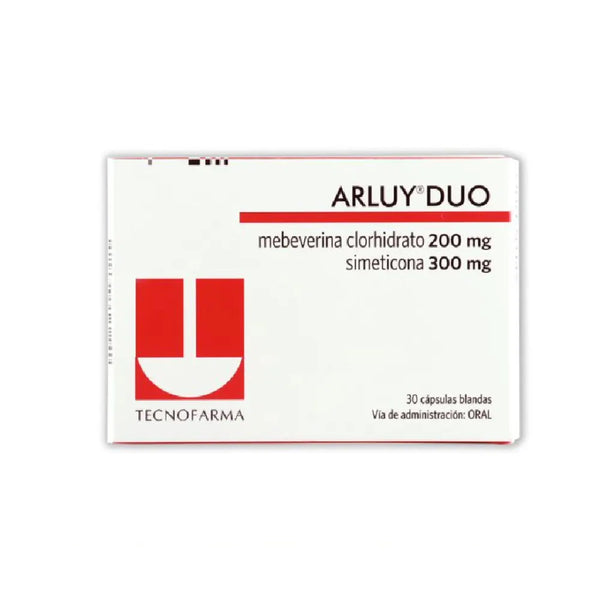 Arluy Duo 200/300 Mg Caja X 30 Capsula Blanda (Mebeverina - Simeticona)