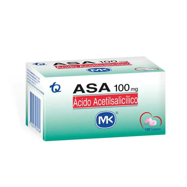 Asa 100 Mg (Mk) Caja X 100 Tab