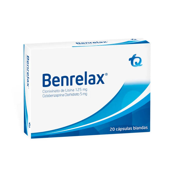Benrelax 125 Mg / 5 Mg Caja X 20 Capsula Blanda (Clonixinato De Lisina - Ciclobenzaprina)