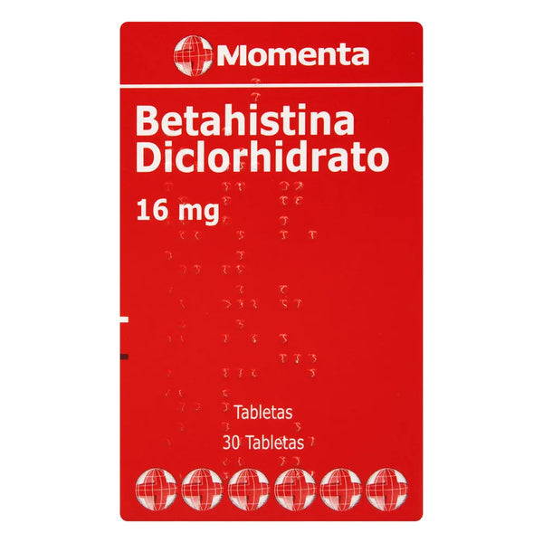 Betahistina 16 Mg. 30 Tabletas Momenta (Betahistina Diclohid)