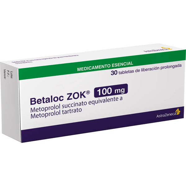 Betaloc Zok 100 Mg Caja X 30 Tab (Metoprolol  )