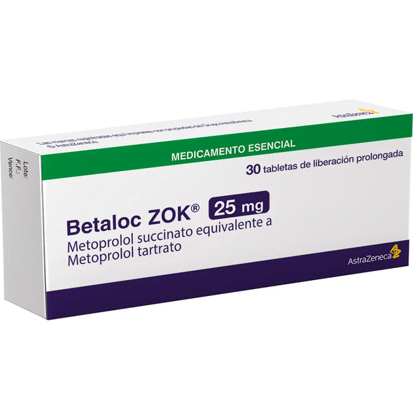 Betaloc Zok 25 Mg Caja X 30 Tab (Metoprolol  )