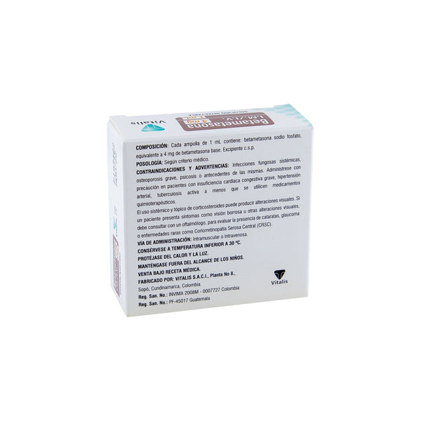 Betametasona 4 Mg Caja X 10 Und (Betametasona)