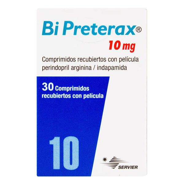 Bi Preterax 10 Mg Caja X 30 Mg (Pirendopril Arginina - Indapamida)