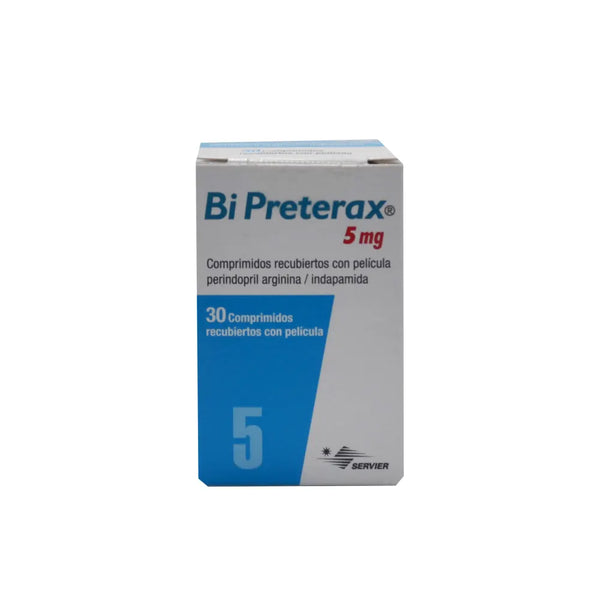 Bi Preterax 5 Mg Caja X 30 Tab (Pirendopril Arginina - Indapamida)