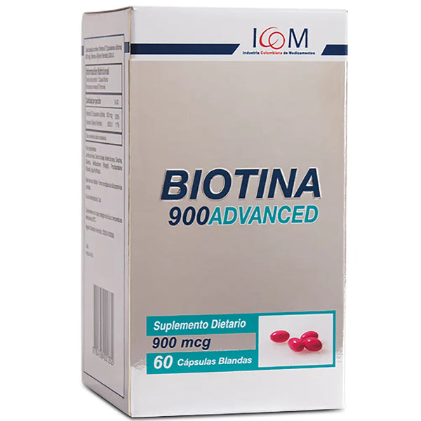 Biotina Advanced 900 Mg 60 Cap.Blan Icom