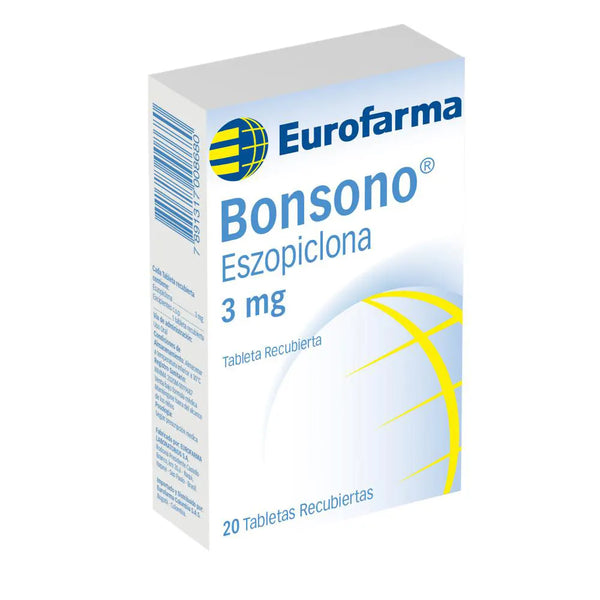 Bonsono 3 Mg Caja X 20 Tab (Eszopiclona)