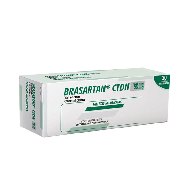 Brasartan Ctdn 160/25 Mg Caja X 30 Tab (Clortalidona - Valsartan)