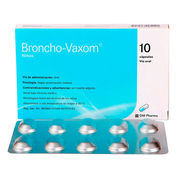 Broncho Vaxom Niños Caja X 10 Tab (Bacilos Neisseria Catarrhalis - Bacteria Klebsiella Ozaenae - Bacteria Klebsiella Pneumoniae)