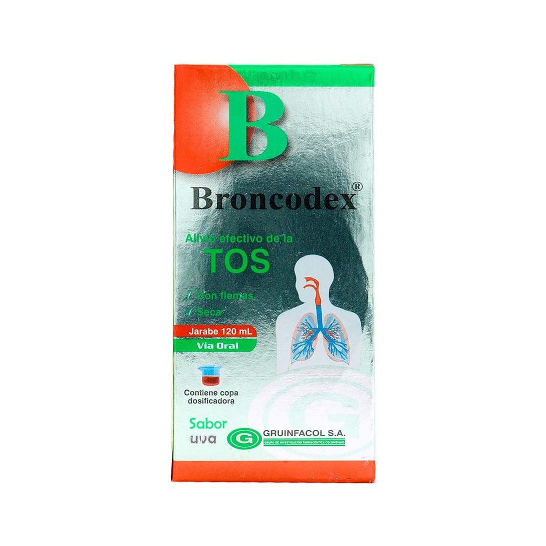 Broncodine Broncodex Jarabe 120 Ml (Bromhexina) – Droguerías Multifarma
