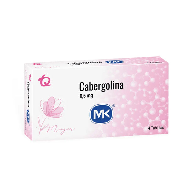 Cabergolina 0.5 Mg (Mk) Caja X 4 Tab (Cabergolina)