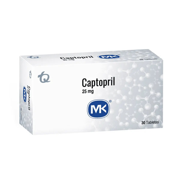 Captopril 25 Mg (Mk) Caja X 30 Tab (Captopril)