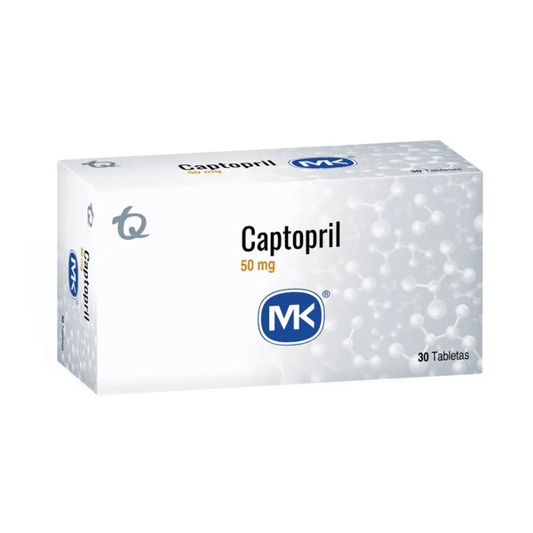Captopril 50 Mg (Mk) Caja X 30 Tab (Captopril)