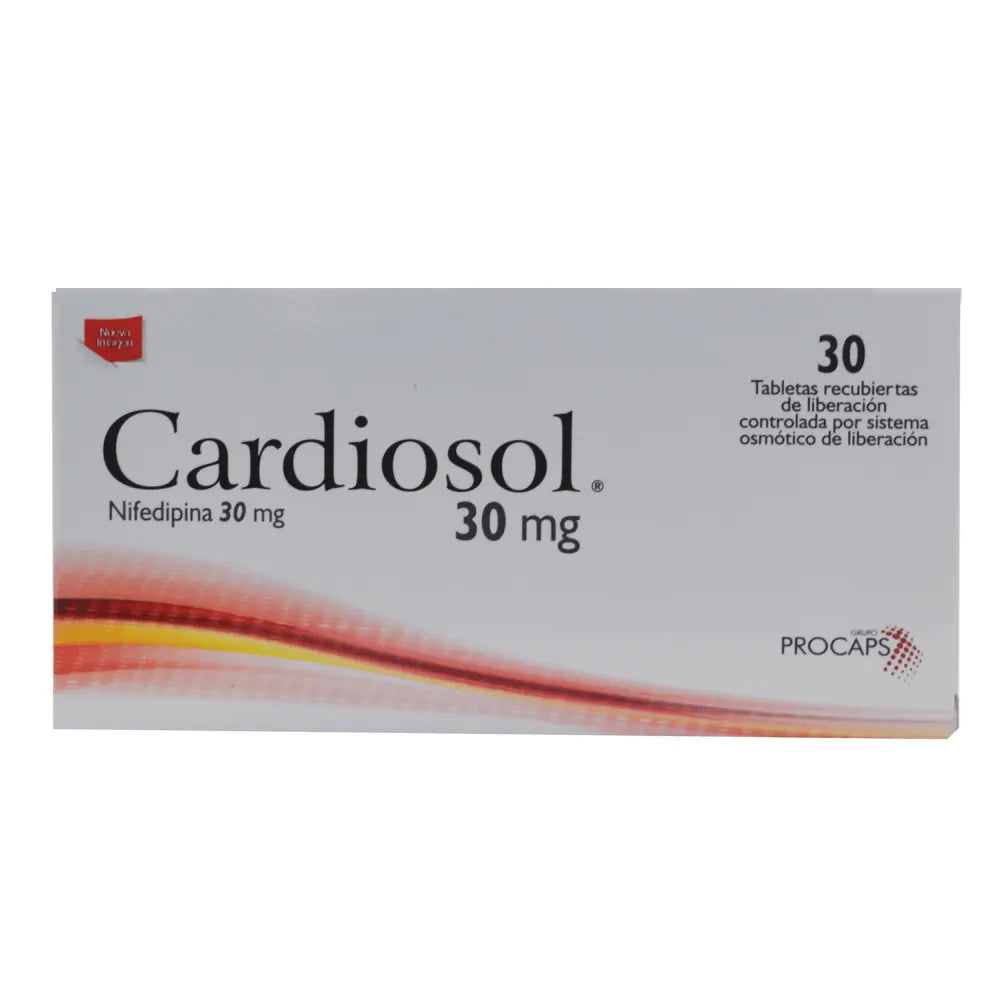 Cardiosol 30 Mg Caja X 30 Tab (Nifedipino) – Droguerías Multifarma