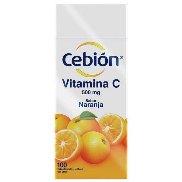 Cebion Tabletas Masticables De Vitamina C Sabor A Naranja Caja X 100 Tab