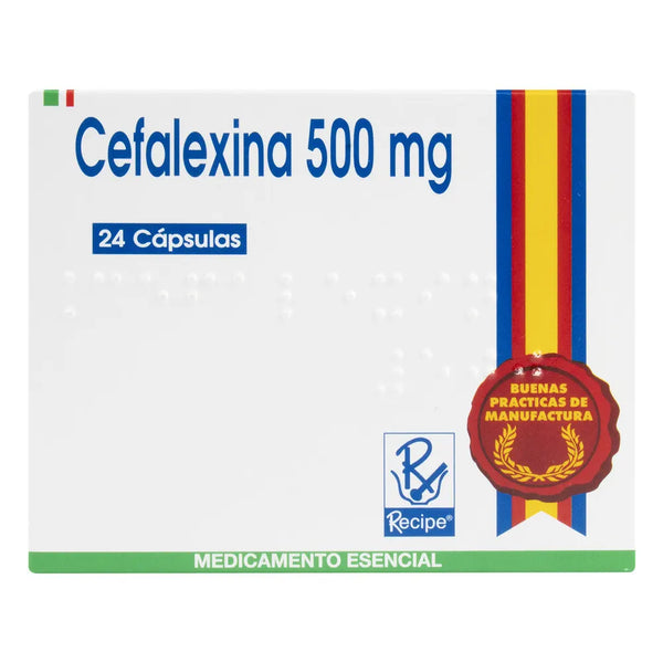 Cefalexina 500 Mg 24 Capsulas Rc (Cefalexina)