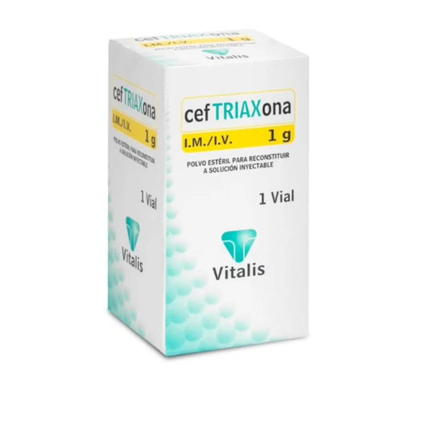 Ceftriaxona 1 Gr I.M/I.V. (Vitalis) Caja X 1 Vial (Ceftriaxona)