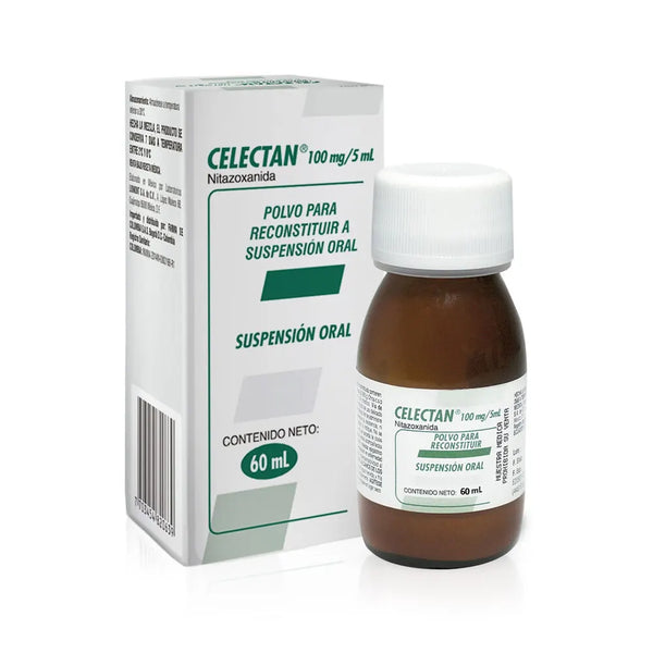 Celectan Suspension 100 Mg Frasco X 60 Ml (Nitazoxanida)