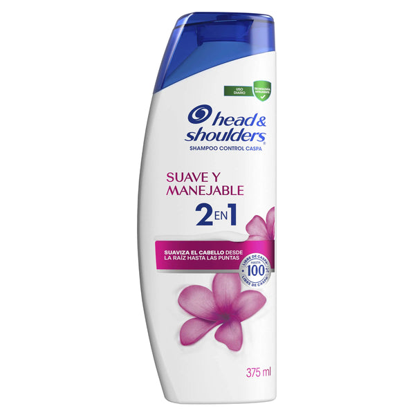 Champu 2 En 1 Hs Head Shoulder Suave Y Manejable Shampoo Head And Shoulders Frasco X 375 Ml