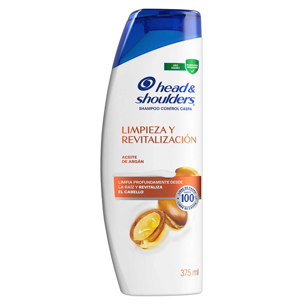 Champu Head Shoulders Limpieza Y Revitalizacion Aceite De Argan Control Caspa Shampoo Head And Shoulders Frasco X 375 Ml