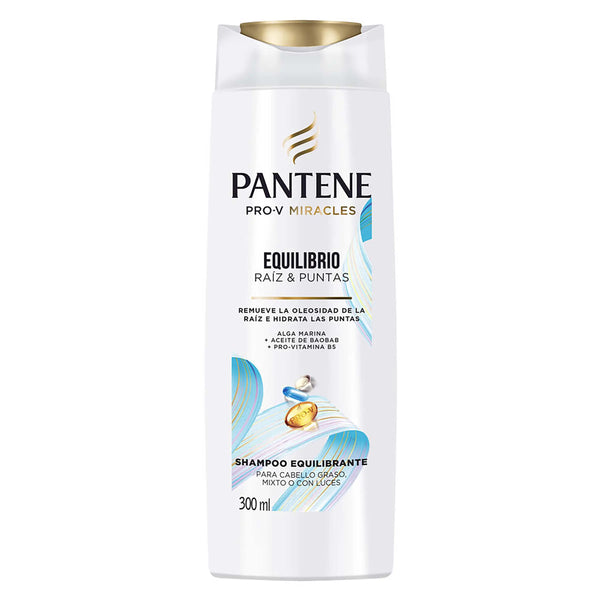 Champu Pantene Pro-V Miracles Equilibrio Raiz Y Puntas Equilibrante Shampoo Botella X 300 Ml