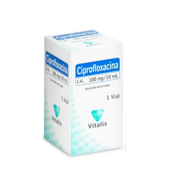 Ciprofloxacina 100 Mg / 10 Ml I.V. (Vitalis) Caja X 1 Vial (Ciprofloxacino)