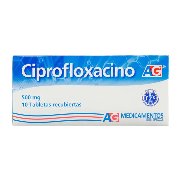Ciprofloxacino 500 Mg (Ag) Caja X 10 Tab (Ciprofloxacino)
