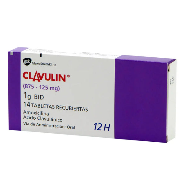Clavulin 1 Gr Caja X 14 Tab (Acido Clavulanico - Amoxicilina)