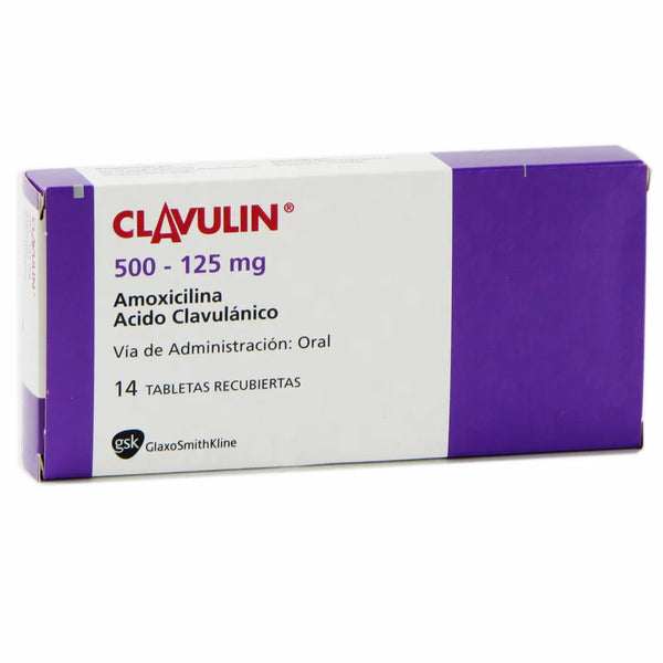 Clavulin 500 Mg Caja X 14 Tab (Acido Clavulanico - Amoxicilina)
