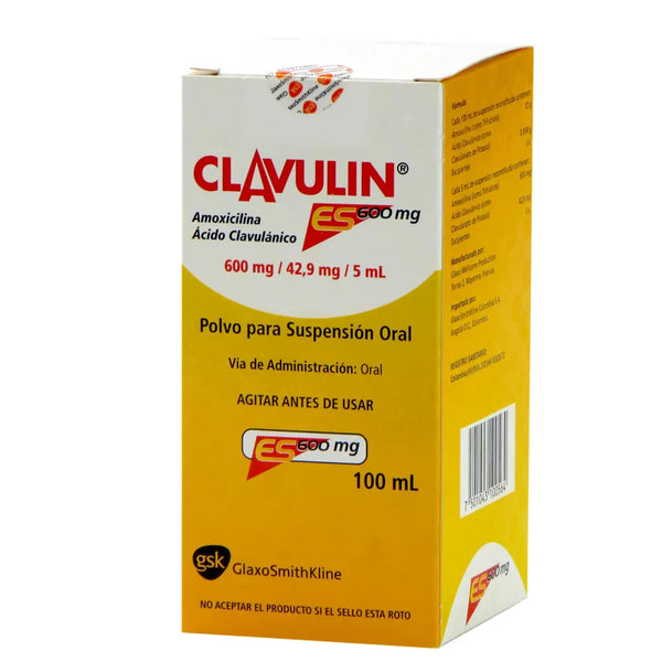Clavulin Es 600 Mg Frasco X 100 Ml (Acido Clavulanico - Amoxicilina)