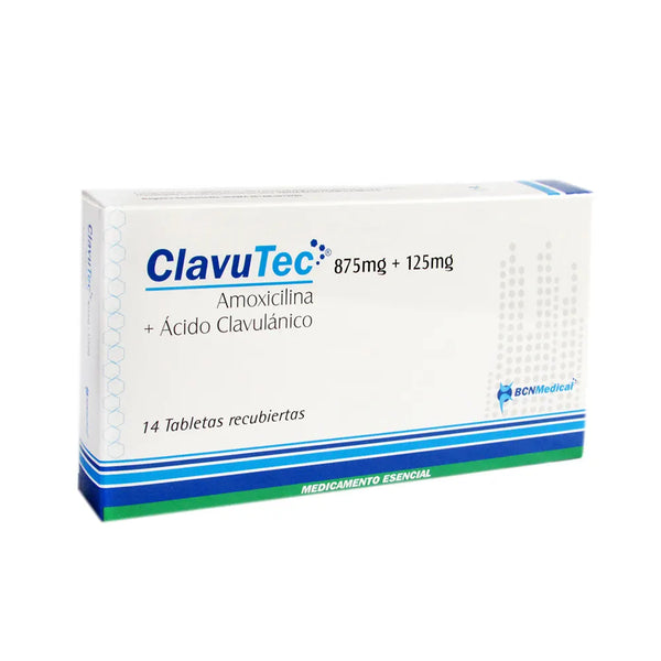 Clavutec 875/125 Mg (Amoxicilina) Caja X 14 Tab (Acido Clavulanico - Amoxicilina)