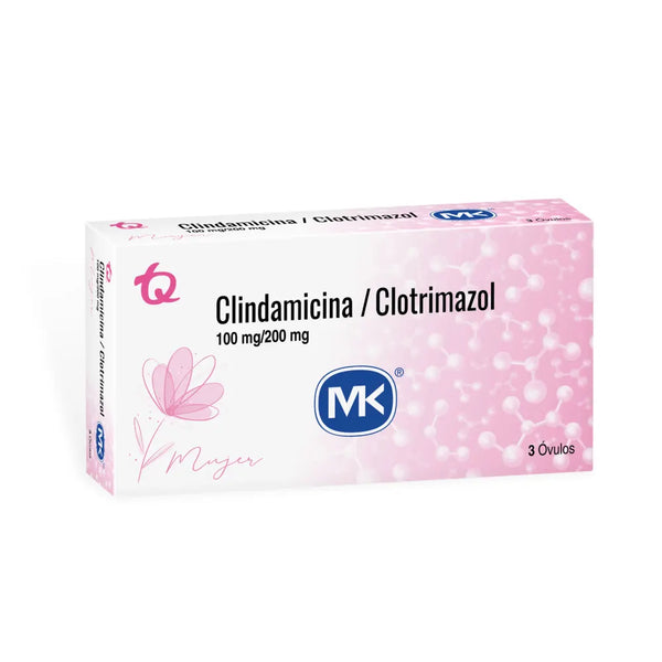Clindamicina + Clotrimazol 100/200 Mg (Mk) Caja X 3 Ovulos (Clindamicina - Clotrimazol)