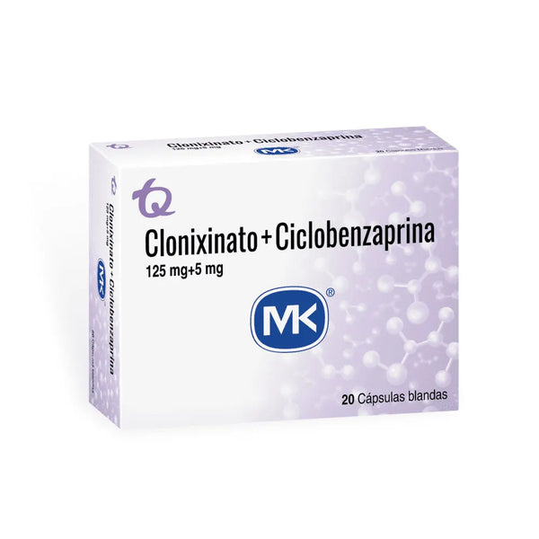 Clonixinato / Ciclobenzaprina 125 Mg/5 Mg (Mk) Caja X 20 Capsula Blanda (Clonixinato De Lisina - Ciclobenzaprina)