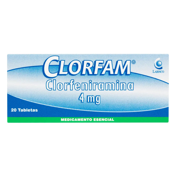 Clorfam 4 Mg Caja X 20 Tab (Clorfeniramina)